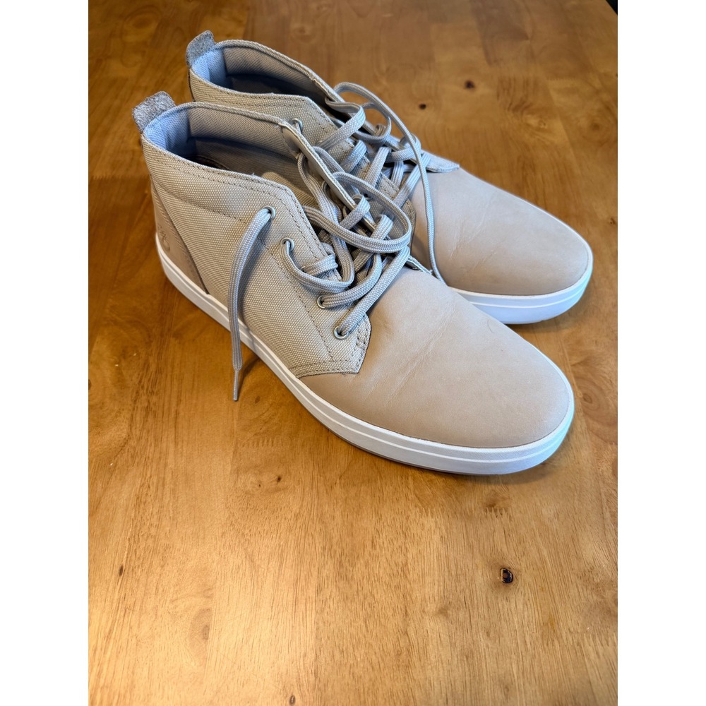 Timberland Davis Square Chukka Mens Tan Beige Leather ReBOTL Sneakers A1Y9P 11.5